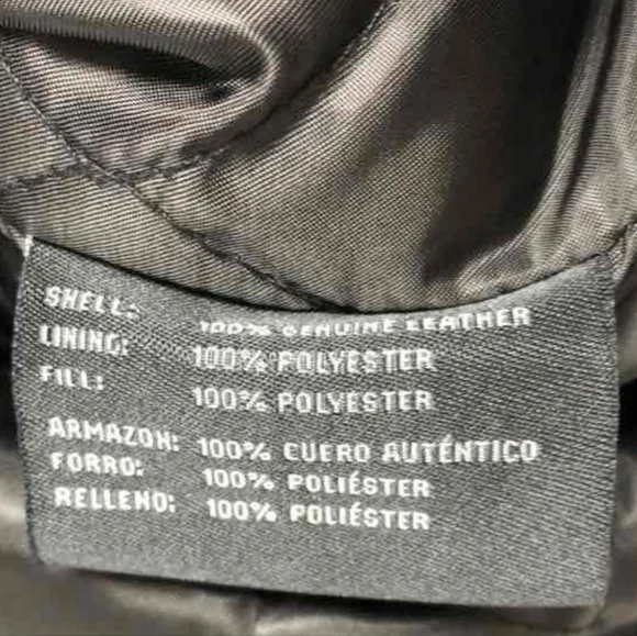 Men's BGSD Size Large Genuine Leather Bomber Jacket - Picture 5 of 7